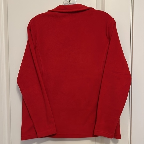 Lands End Red Polar Tech Long Sleeve 1/4 Zip fro T Jacket Women’s Medium - Picture 7 of 9